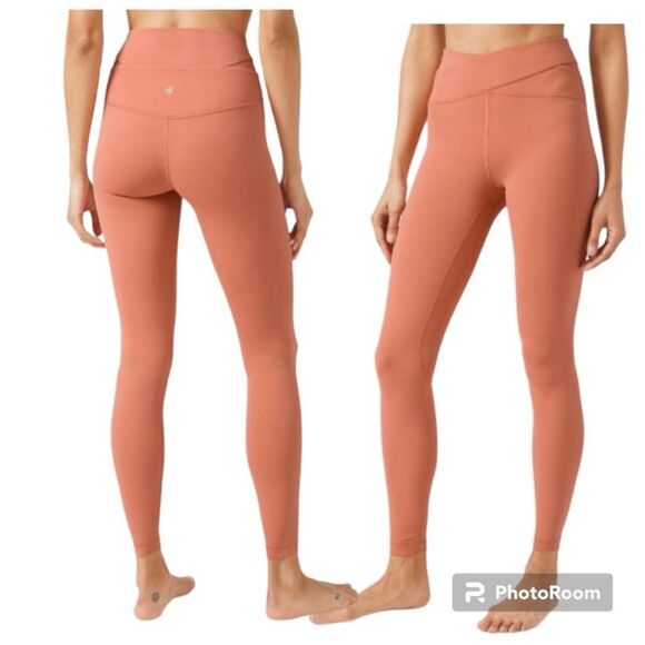 Lululemon Aligned Angles Super High Rise Tight 28" in Rustic Coral 8 - Picture 2 of 15